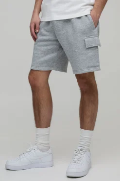 boohooMAN Short Cargo Basique Coupe Décontractée en Jersey<Homme Tout Afficher|Indispensables Grande Taille