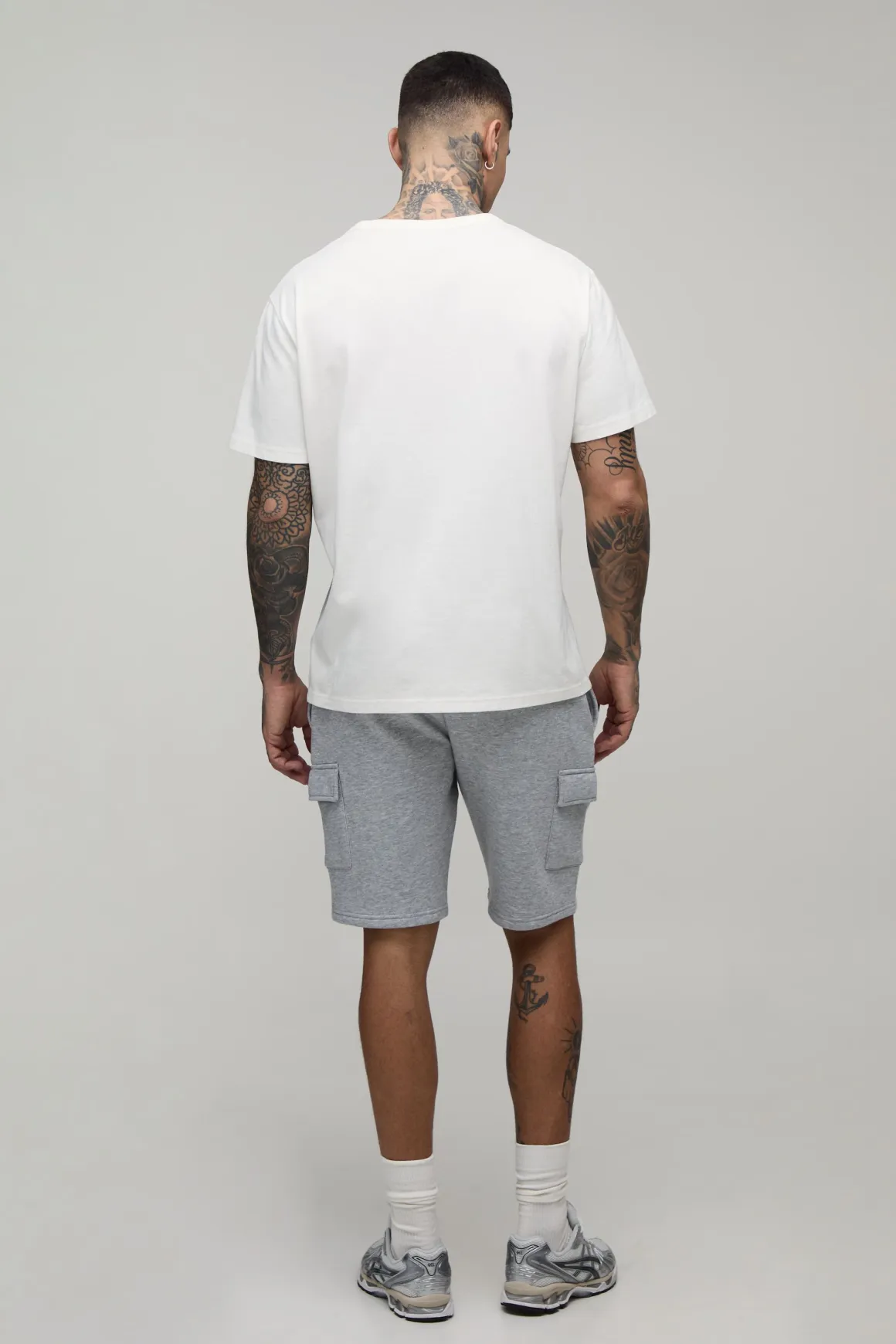 Short Cargo En Jersey Coupe Slim Basique Pour Homme Grand