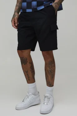 Short Cargo En Nylon Élastiqué Coupe Slim Pour Homme Grand