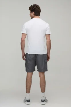 Short Cargo En Nylon À Taille Élastiquée Coupe Décontractée