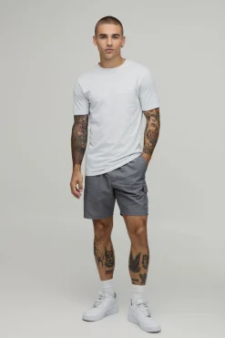 Short Cargo En Nylon À Taille Élastiquée Coupe Ajustée
