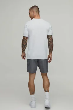 Short Cargo En Nylon À Taille Élastiquée Coupe Ajustée