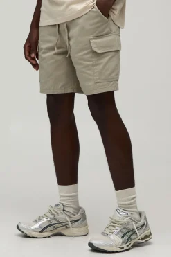 boohooMAN Short Cargo Essentiel En Twill Mi-long À Taille Élastiquée Coupe Slim<Homme Tout Afficher|Indispensables Grande Taille
