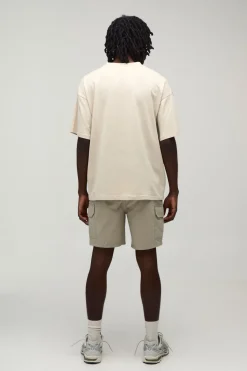 boohooMAN Short Cargo Essentiel En Twill Mi-long À Taille Élastiquée Coupe Slim<Homme Tout Afficher|Indispensables Grande Taille