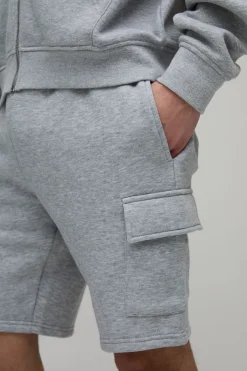 boohooMAN Short Cargo Jersey Coupe Slim Basique<Homme Tout Afficher|Survêtements