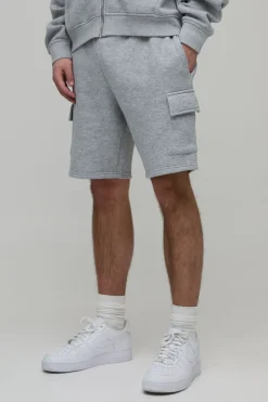 boohooMAN Short Cargo Jersey Coupe Slim Basique<Homme Tout Afficher|Survêtements