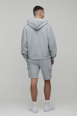 boohooMAN Short Cargo Jersey Coupe Slim Basique<Homme Tout Afficher|Survêtements
