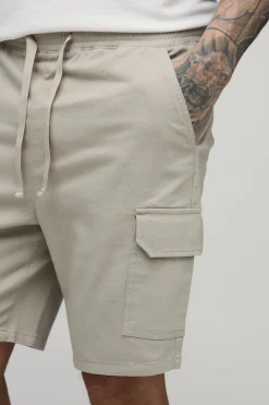 boohooMAN Short Cargo Mi-long En Twill Coupe Skinny Fit Tall<Homme Shorts|Tout Afficher