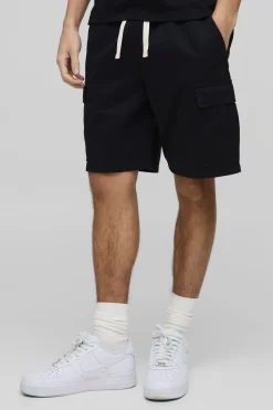 boohooMAN Short cargo slim fit à taille élastiquée<Homme Shorts|Essentiels