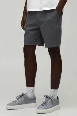 boohooMAN Short Chino Ajusté À Taille Fixe Essentiel<Homme Shorts|Essentiels
