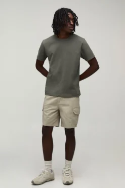 Short Chino Ajusté À Taille Fixe Essentiel