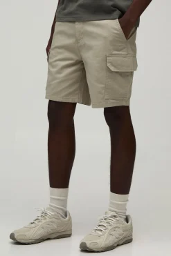 Short Chino Ajusté À Taille Fixe Essentiel