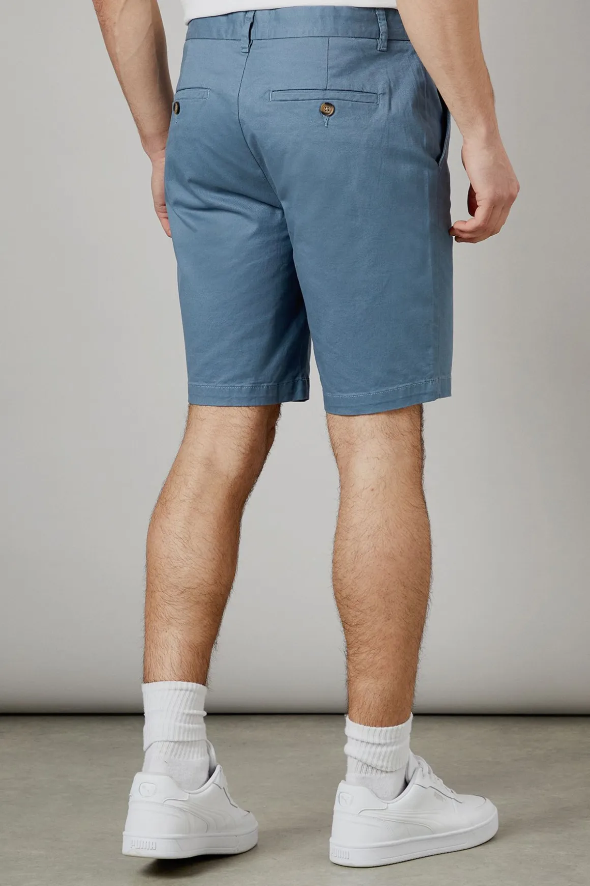 Short Chino Classique Bleu Moyen