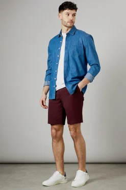Short Chino Classique Bordeaux