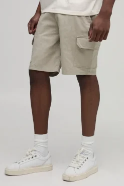 Short Chino Slim Coupe Ajustée Taille Fixe Essentiel Pour Grand