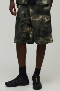 Short Coordonné En Sergé Camouflage Coupe Parachute