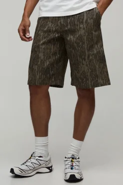 Short Coordonné En Sergé Camouflage Coupe Regular