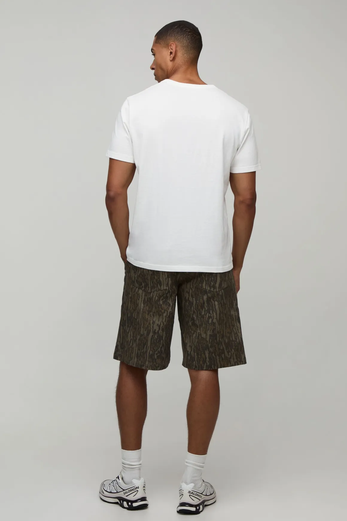 Short Coordonné En Sergé Camouflage Coupe Regular
