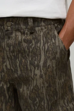 Short Coordonné En Sergé Camouflage Coupe Regular