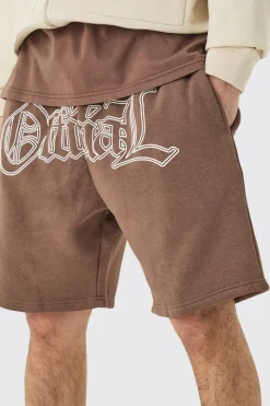 boohooMAN Short à coupe décontractée Official Puff Print<Homme Shorts