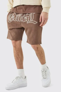 boohooMAN Short à coupe décontractée Official Puff Print<Homme Shorts