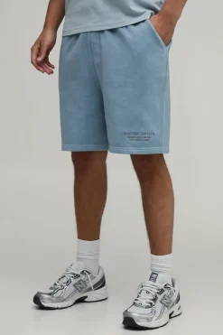 Short Coupe Regular Délavé Avec Broderie