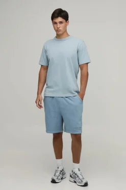 Short Coupe Regular Délavé Avec Broderie