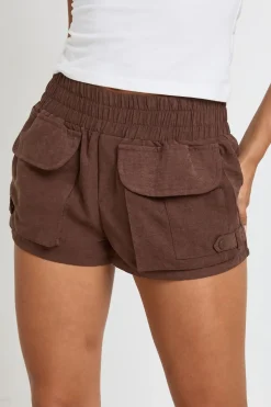 Short Court À Poches Effet Pêche
