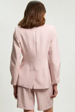 KarenMillen Short Court Tailleur En Mélange De Lin Poli<Femme Tailleurs|Shorts