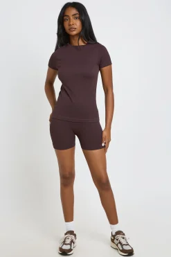 Short Cycliste Sans Couture Côtelé Contour