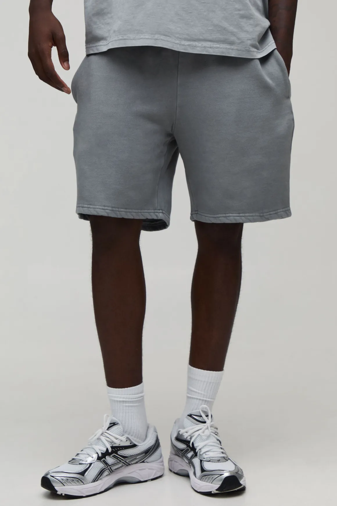 Short Décontracté Coupe Ample Essentiel Délavé