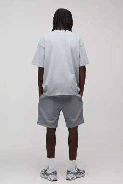 Short Décontracté Coupe Ample Essentiel Délavé