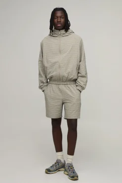 Short Décontracté En Nylon À Carreaux
