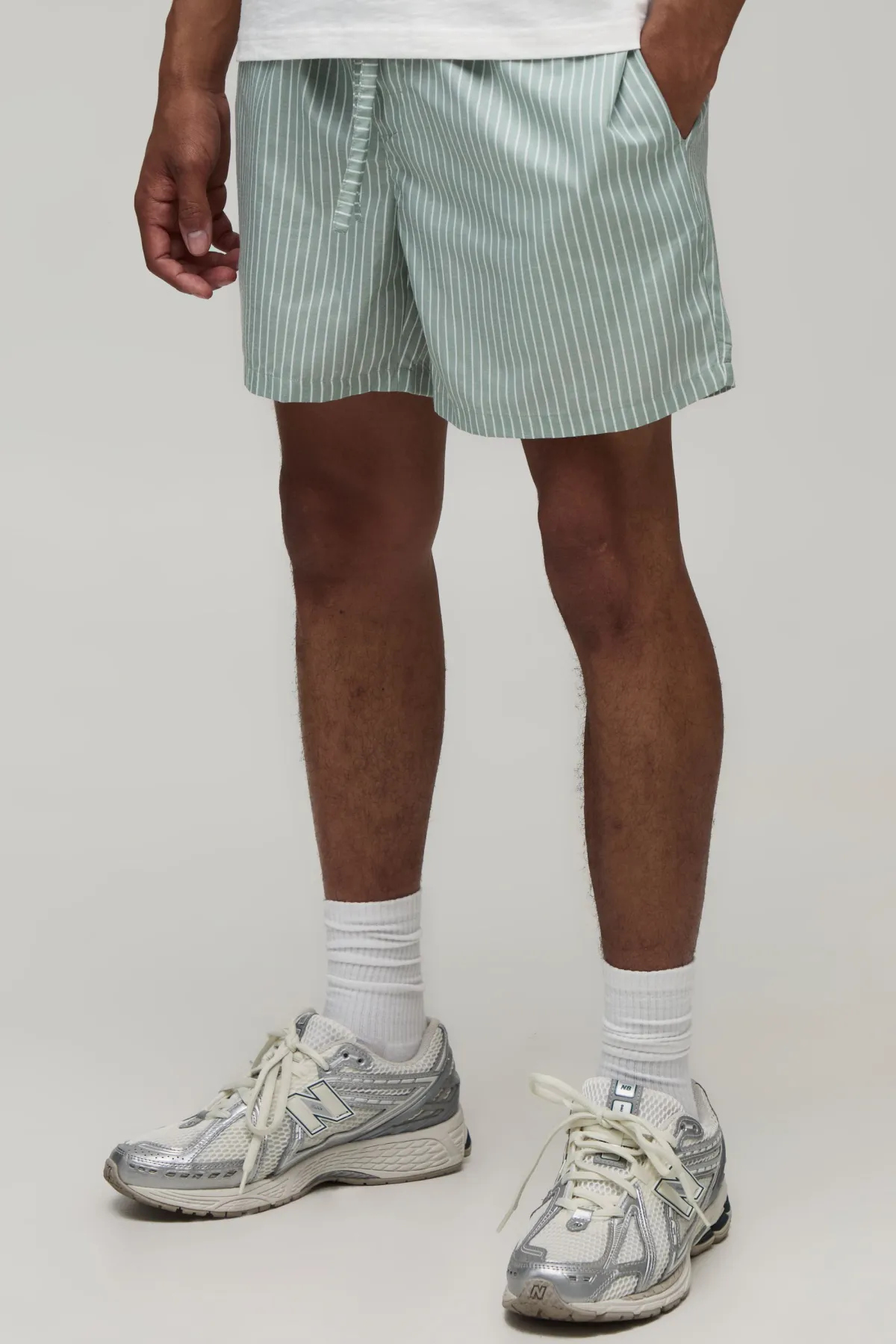 boohooMAN Short Décontracté Longueur Courte À Rayures<Homme Shorts|Tout Afficher