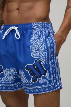Short De Bain Coupe Courte Imprimé Bandana