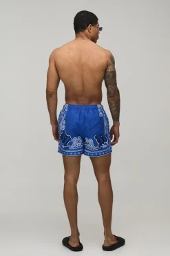 Short De Bain Coupe Courte Imprimé Bandana