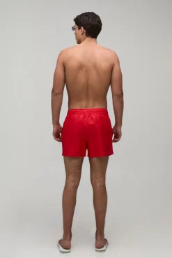 Short De Bain Court Brodé Football Avec Passepoil