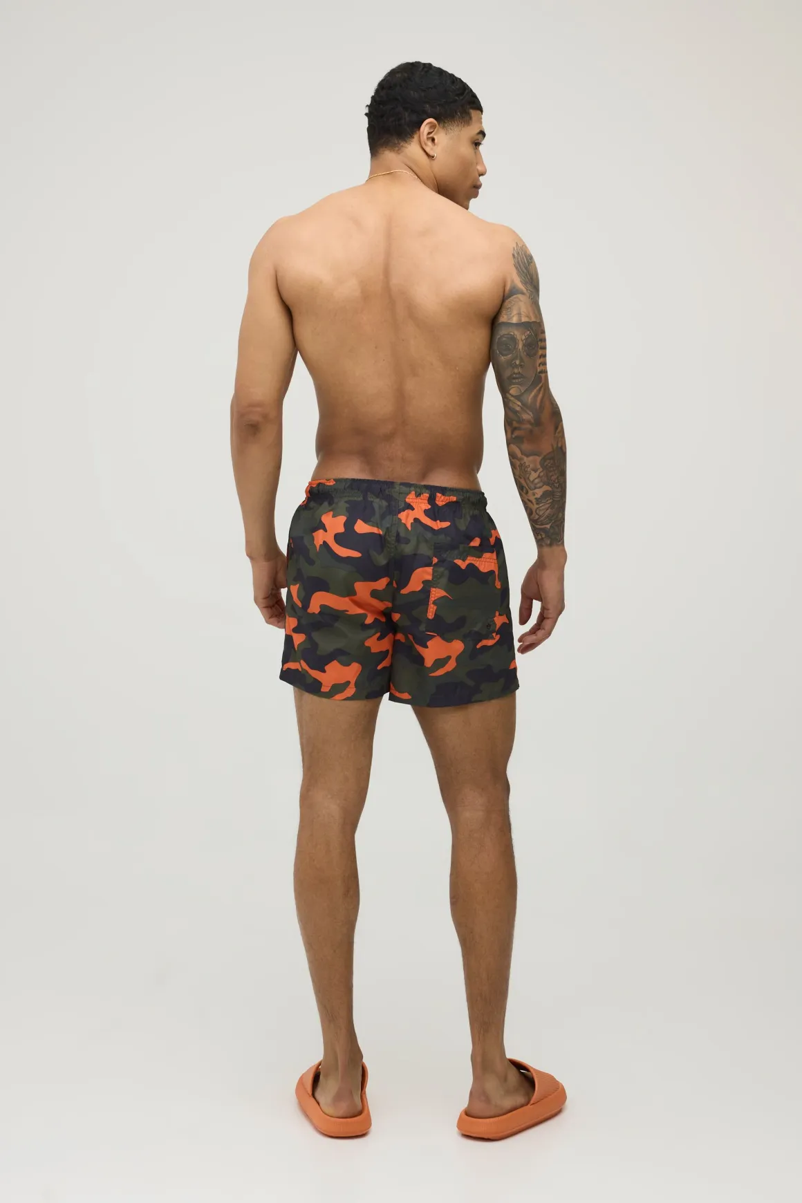 Short De Bain Court À Imprimé Camouflage