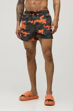 Short De Bain Court À Imprimé Camouflage