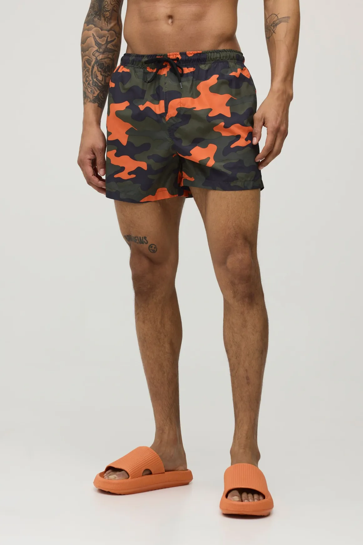 Short De Bain Court À Imprimé Camouflage