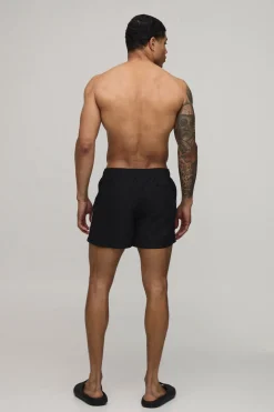boohooMAN Short De Bain Court À Panneaux Avec Broderie Pour Homme<Homme Shorts|Maillots De Bainnouveau