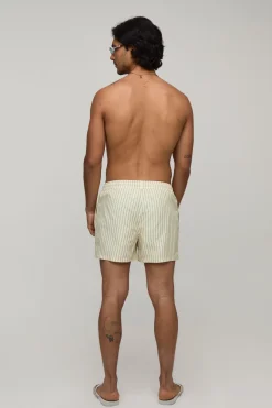 boohooMAN Short De Bain Court À Rayures<Homme Maillots De Bainnouveau