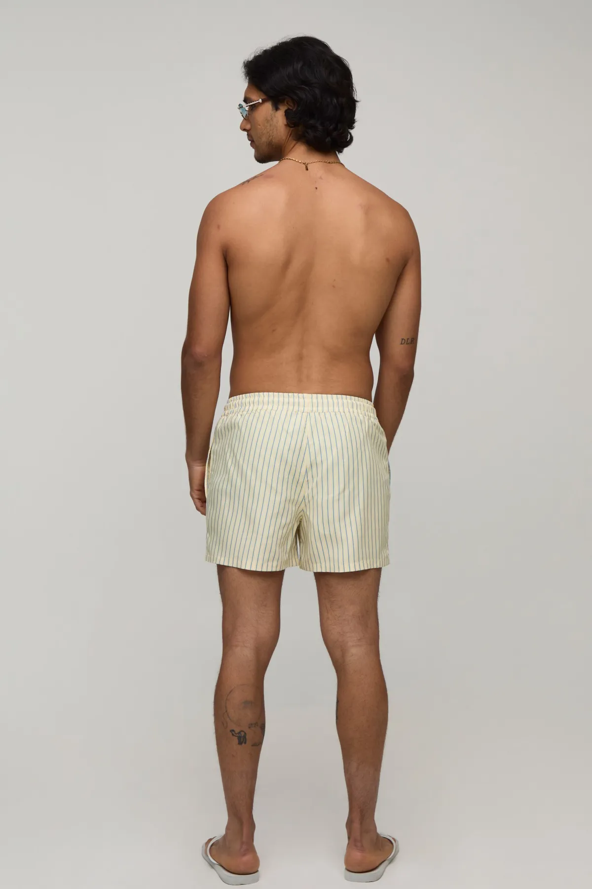 boohooMAN Short De Bain Court À Rayures<Homme Maillots De Bainnouveau
