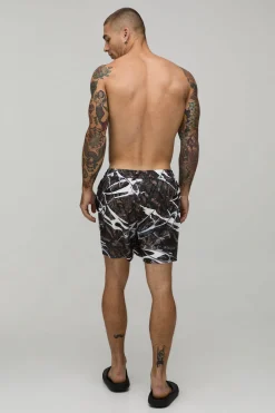 boohooMAN Short De Bain Longueur Courte Imprimé Tribal Camouflage<Homme Shorts|Maillots De Bainnouveau