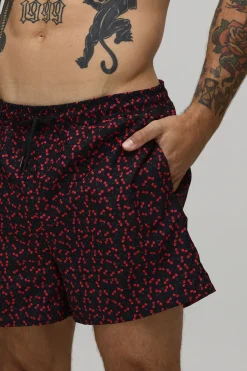 Short De Bain Longueur Courte Imprimé Cerises