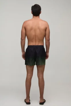 Short De Bain Longueur Courte À Imprimé Ombré Avec Passepoil