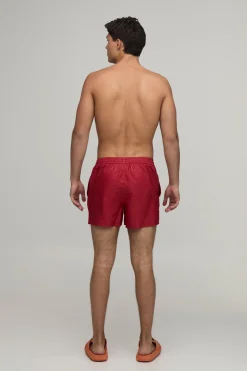 boohooMAN Short De Bain Longueur Courte À Bandes Latérales Et Appliqué À Panneaux<Homme Shorts|Maillots De Bainnouveau