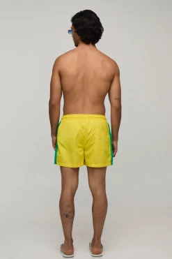 Short De Bain Mi-Long À Bandes Latérales