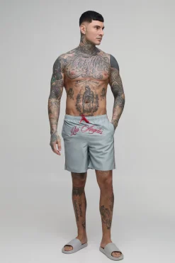 Short De Bain Mi-long Brodé Pour Homme Grand