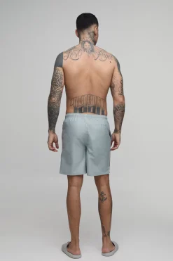 Short De Bain Mi-long Brodé Pour Homme Grand